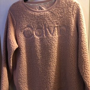 pink calvin klein sweatshirt